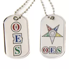 Order of the Eastern Star OES Reversible Dog Tag-New!