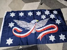 New ListingAmerican Flag 13 Star Red, White and Blue Eagle in Center Spread Winged