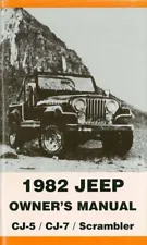 1982 Owners Manual for Jeep CJ5 / CJ7 / CJ8 Scrambler