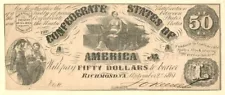 Confederate $50 Note - T-14 CR-59 - Confederate Paper Money - Paper Money - US -