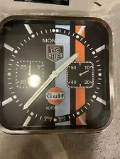 Tag Heuer Monaco Gulf Dealer Wall Clock