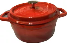 Dutch Oven 4 Qt Brilliant Red By Edging NEW