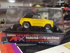 Aurora AFX vintage VW Thing Hardtop Yellow and Black HO scale Slot Car in Cube