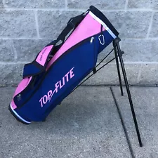 Top Flite XLj Junior Golf Bag with Stand - Pink Blue Jr. 30"