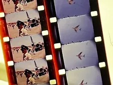 50s 16mm MILITARY AIRCRAFT FILM REEL Vtg Historical Jet Color Home Movie Footage