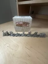 Coca-Cola Pewter Train Set- miniature- 7pc. set