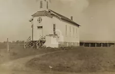 OLD CHURCH SOMEWHERE IN IOWA RPPC Postcard Copy