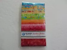 SALE! Sunshine Garden Batiks Strip Set, 2.5", Kathy Engle for Island Batik