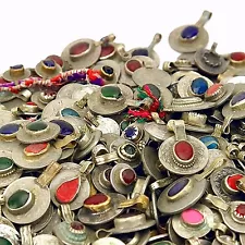 100 real Jeweled COINS Tribal Belly Dance Kuchi Tribe - MIXED Colors