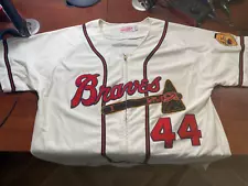 Mitchell & Ness Cooperstown Collection 1957 Braves Hank Aaron Jersey - Boys 3XL