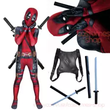 Deadpool Kids Halloween Costume for Boys Marvel Superhero Birthday Boy Mask