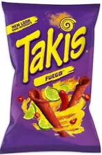 913387 1 X 280G PACKET TAKIS FUEGO HOT CHILLI PEPPER & TIME TORTILLA CHIPS SPICY