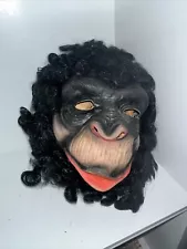 Gorilla-Ape-Monkey-Chimp Adult Halloween Rubber Latex Hair Mask Costume Prop