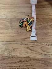 Vintage Enamel Rooster Pendant DAG