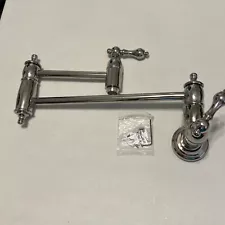 Kingston Brass KS3106AL Restoration on Wall Mount Pot Filler Kitchen Faucet New