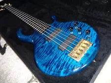 2012 Pedulla USA MVP 5 Bass Guitar Arctic Blue.