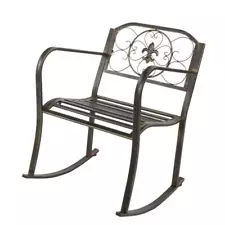 Outdoor Iron Rocking Chair Patio Porch Rocker Patio Furniture Mental Rocker Seat