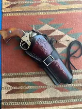 Western FastDraw Cross Draw Holster Ft Colt SAA 1873 Ruger Vaquero 4.75 Floral