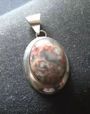 Stunning Sterling Silver Picture Jasper Pendant