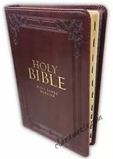 KJV King James Gift Edition Bible burgundy leathertouch with thumb index