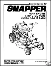 Snapper Rear Engine Riding Mower Series 4,5,6 (& Later)