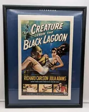 1954 Creature From The Black Lagoon Movie Poster Print 11"x 17" Framed 20"x 16"