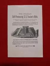 Advertisement For Holmans Sunday School Teachers Bible