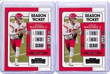 (2) Lot 2021 Contenders Patrick Mahomes II Season Ticket #47 Chiefs