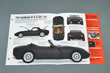 1992-1998 TVR GRIFFITH (1993 500) Car SPEC SHEET BROCHURE PHOTO BOOKLET