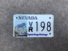 NEVADA - HISTORIC VIRGINIA RANGE MUSTANGS - MOTORCYCLE - LICENSE PLATE