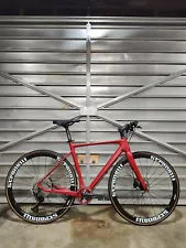 Custom Carbon Cerakote Hybrid Road Gravel Bike Disc Tubeless