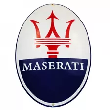 Enamel plaque MASERATI 32,5x50 cm WARRANTY-10 ys collectable sign logo emblem