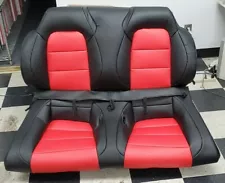 FORD MUSTANG 2015-2023 IGGEE S.LEATHER CUSTOM FIT REAR SEAT COVERS 13 COLORS