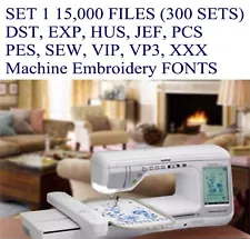 SET 1 15K Machine Embroidery Files (300 Sets) on USB Choose your FORMAT