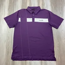 Travis Mathew Polo Shirt Mens Large Purple Short Sleeve Solid Golf Golfer Men