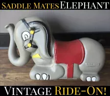 ✨VINTAGE✨ SADDLE MATE - Playground Spring Ride ELEPHANT By Gametime - RIDE ON