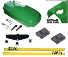 New Upper Hood with Assembled Fuel Door /Catch /Clips Fits John Deere 4400