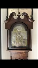 100% Original English Grandfather Clock Antique 1800