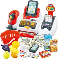 Toy Cash Register for Kids - Kids Cash Register with Scanner , Credit Reader, Pl