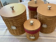 Longaberger Basket Canisters Set of 4