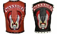 The Warriors Movie Stylish Vest Leather Jacket Bike Riders Best for Halloween