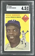 1954 Topps #10 Jackie Robinson SGC 4.5 Baseball Card Hall Of Fame
