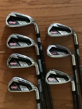 Lot of 7 Callaway RAZR X 5-P & S Iron Set Graphite Shaft Senior Flex Right-Hand