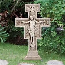 San Damiano Garden Crucifix, 23.5'' Outdoor Statue (USUALLY SHIPS WITHIN 2 DAYS)