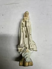 Antique Vtg Virgin Mary Statue Our Lady of Lourdes Religious Statue 7 1/2” H