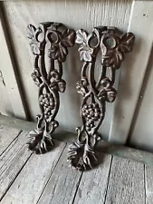 Set of 2 - 14” Cast Iron Grape Vine Legs Table Chair Bench Parts Patio Garden