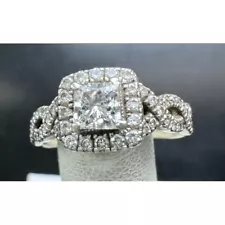 NEIL LANE 14K WHITE GOLD 1 CARAT DIAMOND ENGAGEMENT RING SIZE 7.75 - 8 SKY