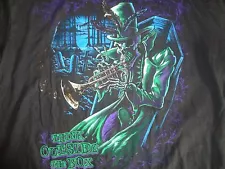 Think Outside the Box Musical Skeleton Black T Shirt Adult XL Free US Shipping