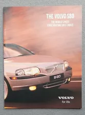 Volvo S80 "SAFE CHOICE" UK Sales Brochure - 16 Pages A4 - Very Good Condition