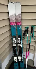 Nordica 70 Flat Skis - 144 cm Used With Poles